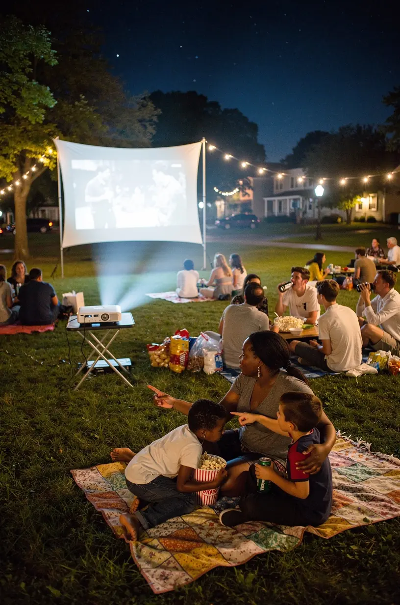 Community members enjoying a local event together.